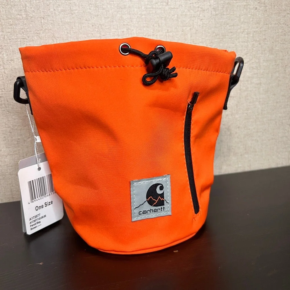 Carhartt‎ WIP Parcel Bag Orange Drawstring Bucket Pouch A172077 NWT
